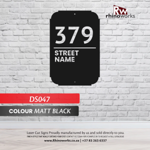 DS047 House Number Sign