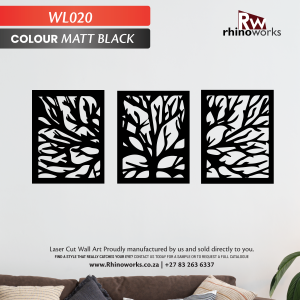 WL020 3 Panel Tree Branches Flora Wall Art