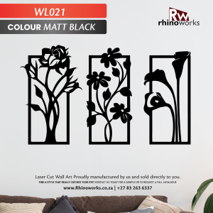 WL021 3 Panel Flowers Tulips Rose Wall Art